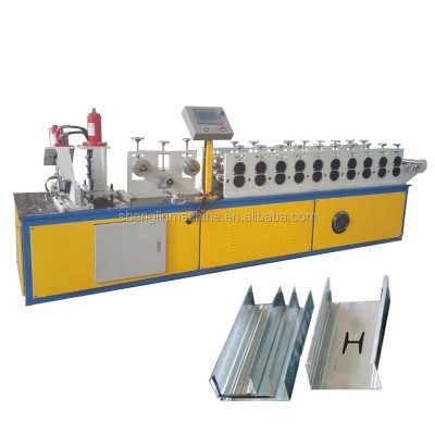 Metal C Shape Furred Ceil Studs Track / Drywall Steel Material Light Keel Roll Forming Machine