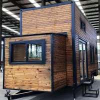 Australian standard modular mobile luxury prefab steel villa tiny container house tiny on trailer log cabins wood house kit