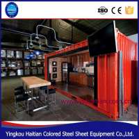 Waterproof tiny steel prefab house, Low Cost living 20ft prefabricated container house in south africa price