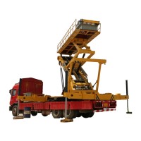 Chinese supplier hydraulic mobile  lifting platform car for metal roll forming machine